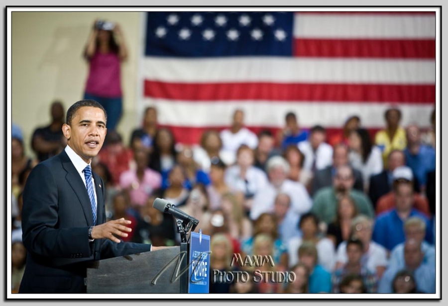 Barack Obama Speaks at Stivers High School
