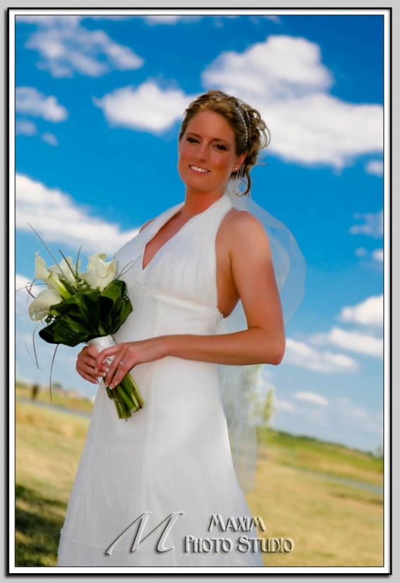 Bride at Voice of America Park in West Chester