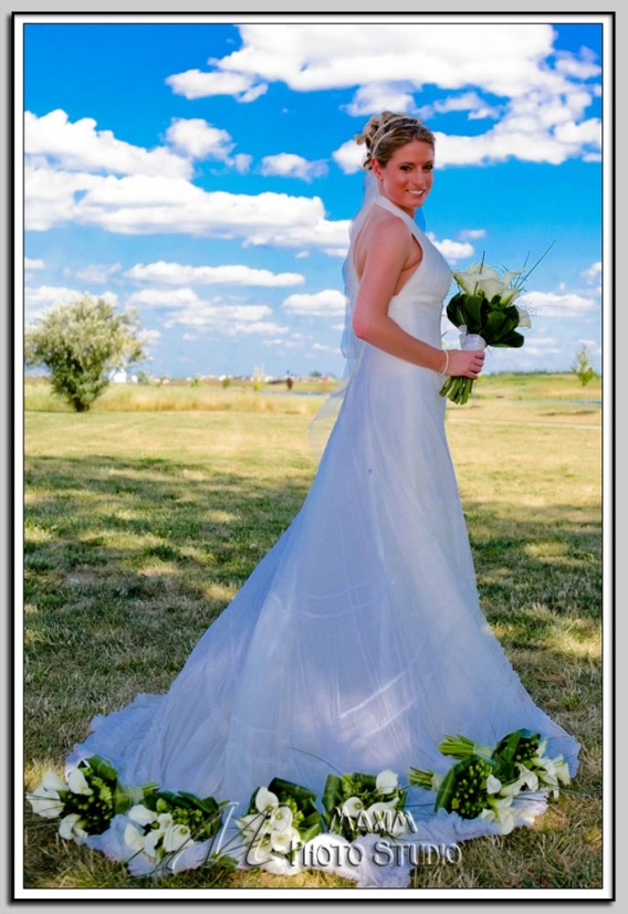 Bride at Voice of America Park in West Chester