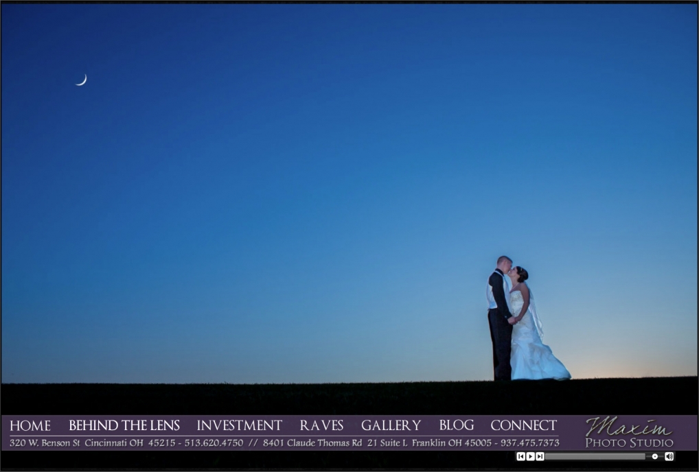 cincinnati wedding photographer webpage