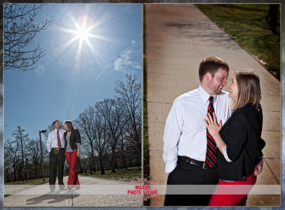 Maxim Photo Studio captured the engagement at Miami of Ohio in Oxford