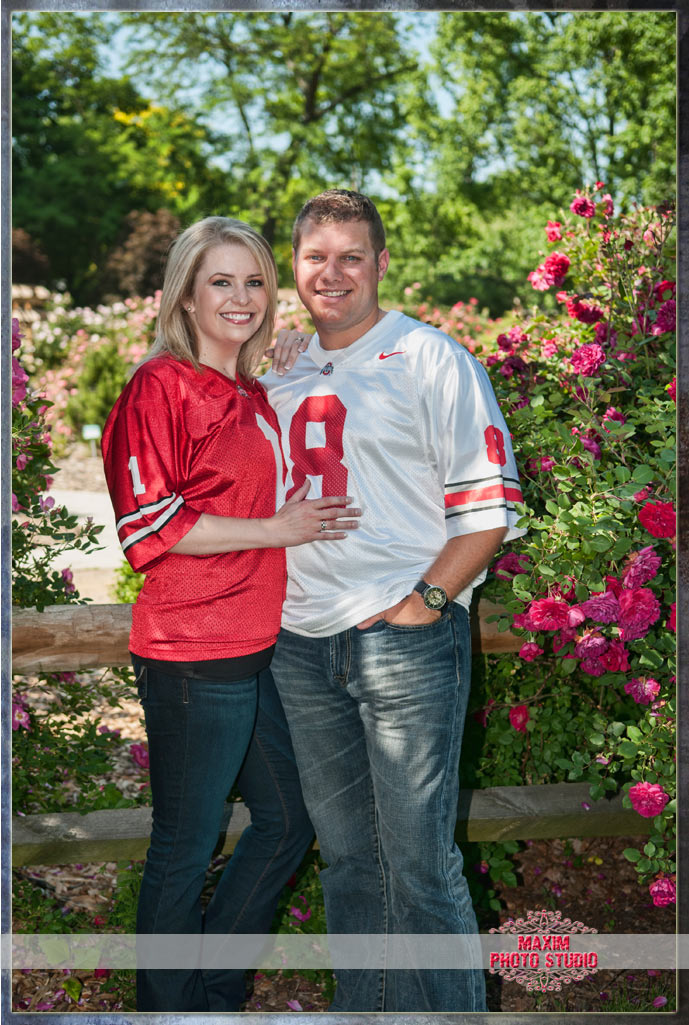 Maxim Photo Studio photographed a fun engagement at Park of Roses in Columbus