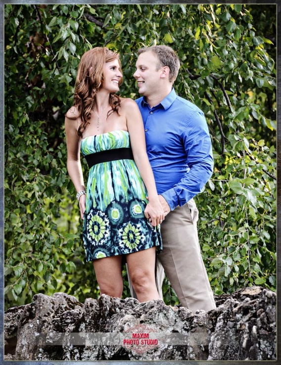 Maxim Photo Studio captured the engagement in Spring Grove Cemetery