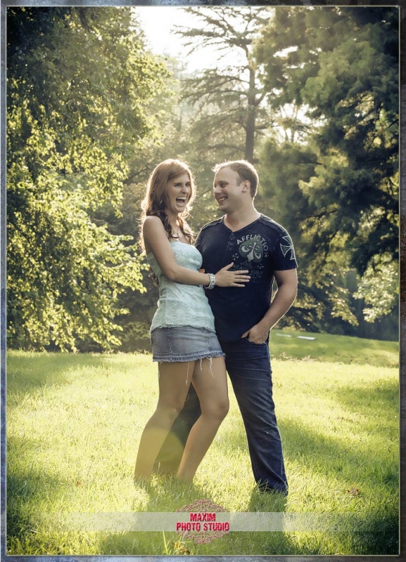 Maxim Photo Studio captured the engagement in Spring Grove Cemetery