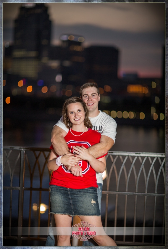 maxim photo studio captured the nighttime engagement photo