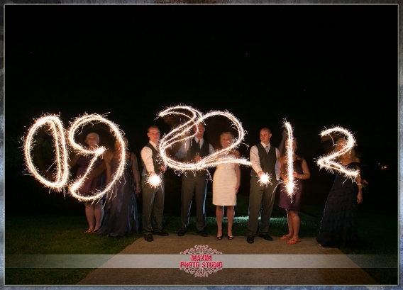 Pebble Creek wedding sparklers photo