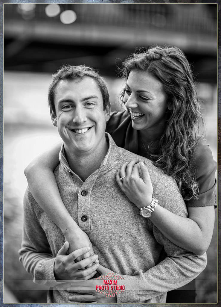 Downtown Chicago Engagement Couple