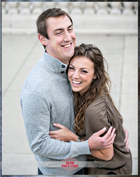 Fun Chicago Engagement Couple