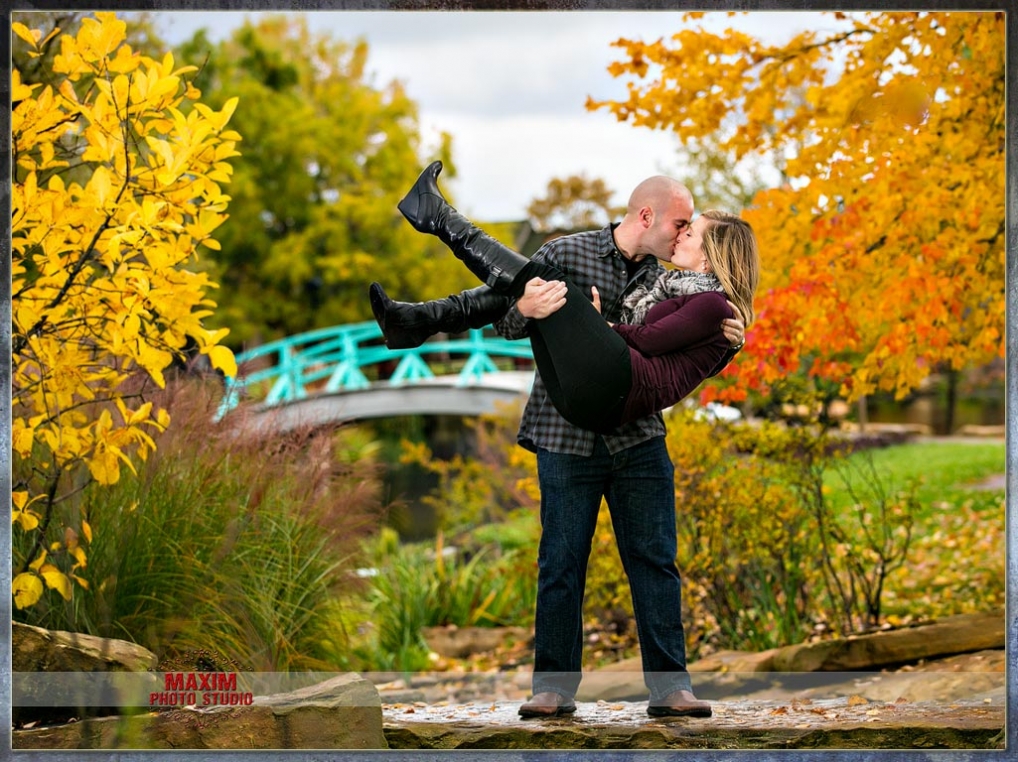 Cox Arboretum Fall Wedding Engagement