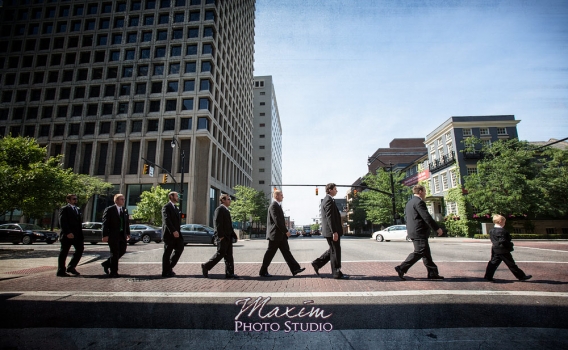 Columbus Athenaeum Wedding groom and groomsmen