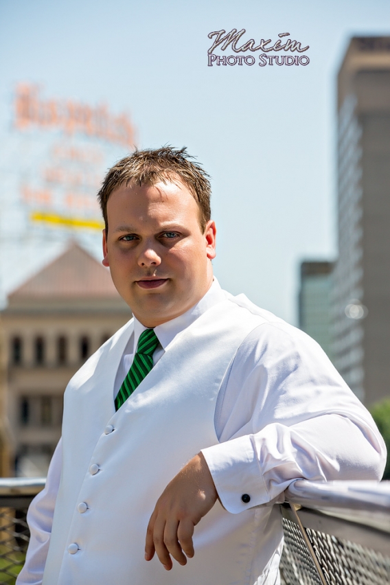 Groom at Columbus Renaissance Hotel Wedding