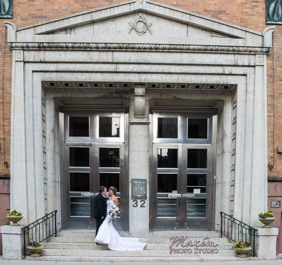 Columbus Athenaeum Wedding Bride and Groom