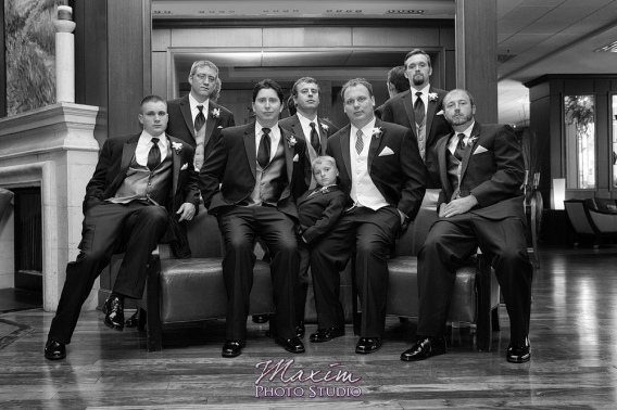 Columbus Renaissance Hotel groomsmen portraits